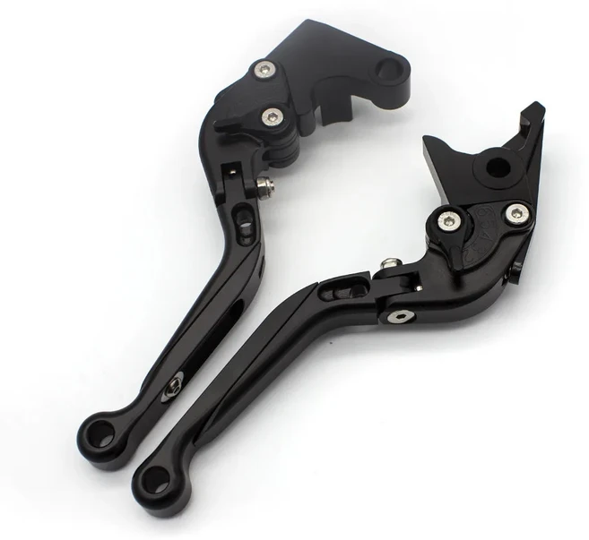 로얄 엔필드 샷건 650 2024-2025 / 베어 CNC 조절식 오토바이 접이식 확장형 브레이크 클러치 레버, 07 A Full Black