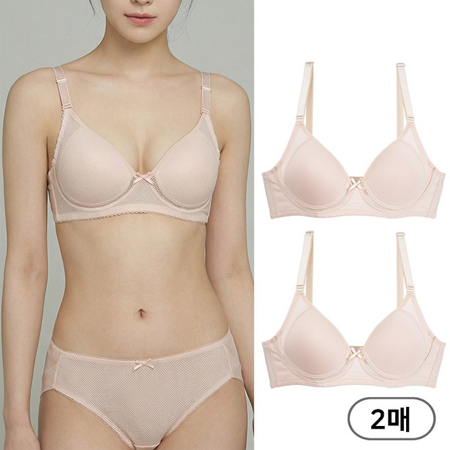 판도라by비비안 2p 쿨메쉬 무빙밴드 스포츠 노와이어 브라 2매 세트