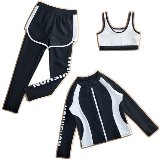 범고래 키즈래쉬가드 유아 수영복 주니어 여아 3종세트