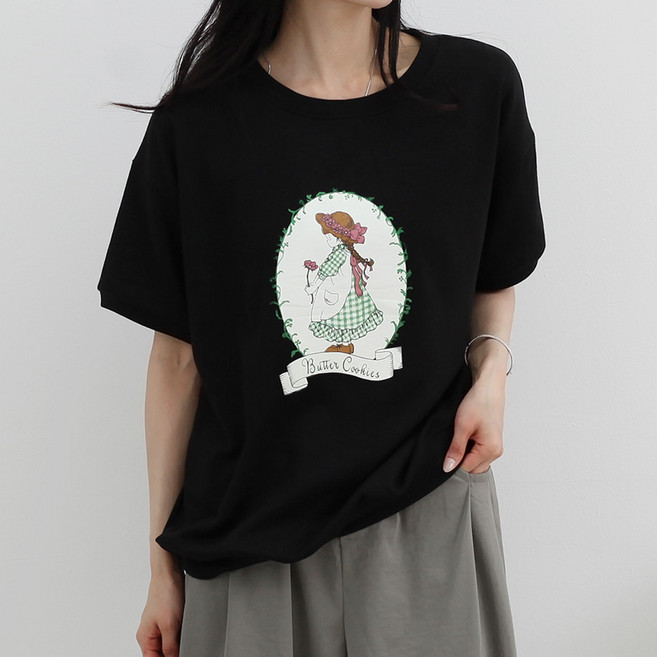 루나샵 쿠키소녀 반팔 맨투맨