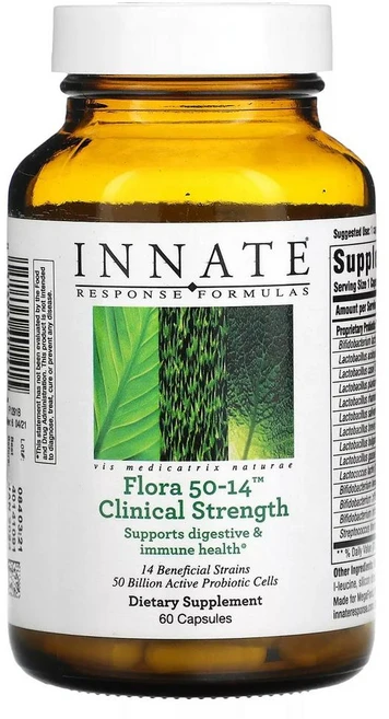 이네이트 리스폰스 플로라 50-14 클리니컬 스트렝스 Innate Response Formulas Flora 50-14 Clinical Strength 60정, 캡슐 60정, 1개 - 쿠팡