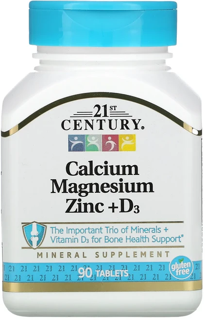 헁복하고 건강하세요 21st Century 칼슘 마그네슘 아연 + D3 90정 늘 챙기셔야합니다 - 쿠팡