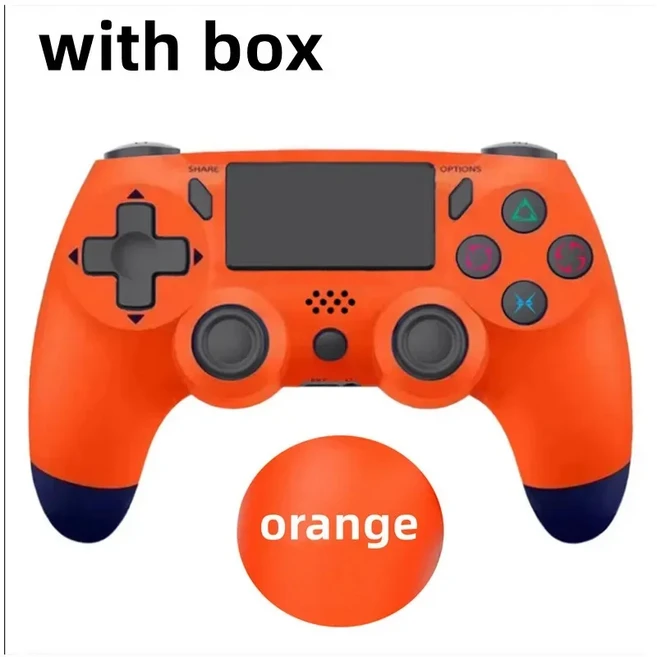 만도 조이스틱 무선 블루투스 PS4 컨트롤러 (소니 호환 프로/슬림/PC/아이패드 호환호환/진동 게임패드) 콘, 15 ORANGE