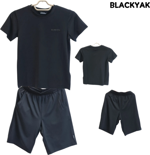 [백화점매장판] 블랙야크 키즈 반팔 반바지 상하의 5부세트 주니어 초등학생 유치원 공용 드라이핏