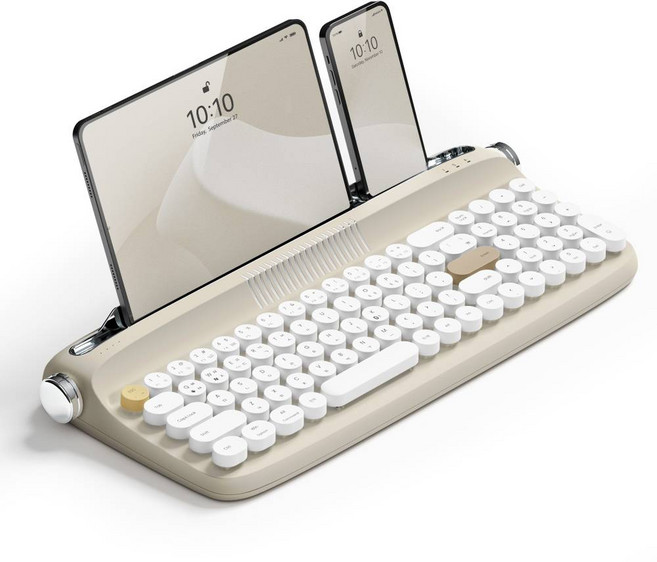 엑토 레트로2 블루투스 멀티페어링 풀배열키보드 B309, B309화이트, 상세페이지 참조, B309화이트, B309화이트