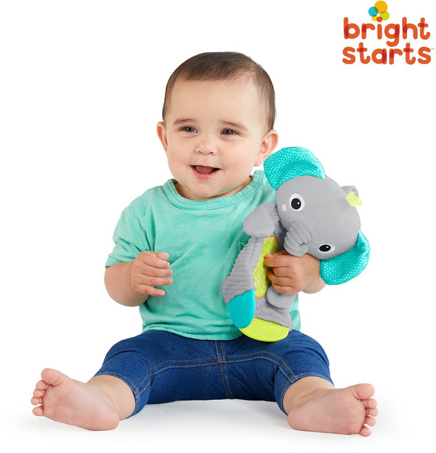 [브라이트스타트] 부스럭 치발기 인형-코끼리, 단품, 1개