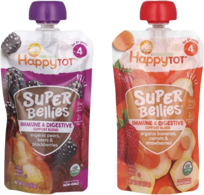 멀티구성 Happy Family 해피 Tot 슈퍼벨리스 4단계 바나나딸기당근 배블랙베리비트 113g 4oz, 혼합구성, 8개 - 쿠팡