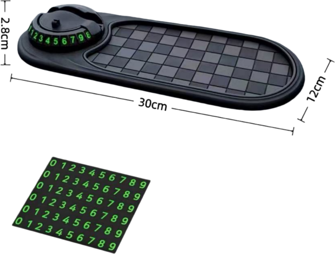 픽클리 차량 논슬립 패드 미끄럼방지 핸드폰거치대, 블랙+그레이, 1개