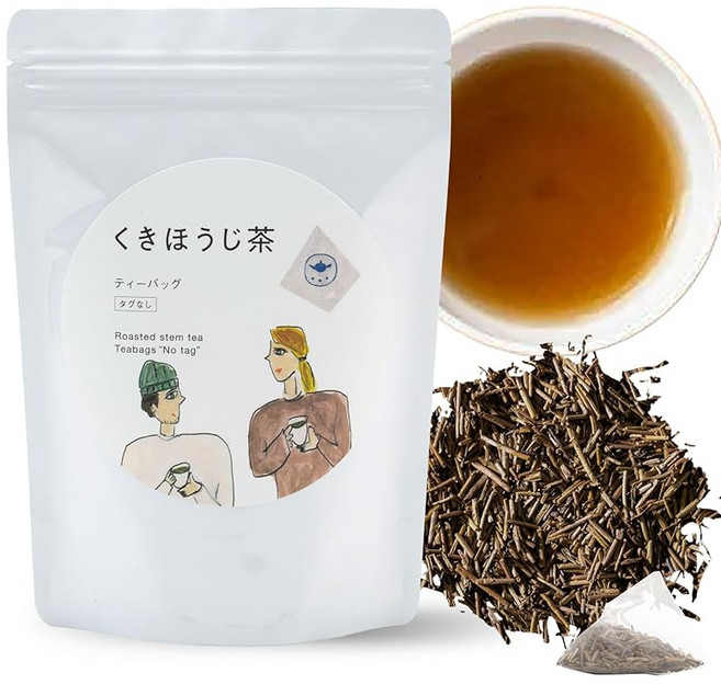 일번차 줄기만 로스팅 뜨거운 물 전용 막대 호지차 쿠키 호지차 티백 50g(5g×10포) 봉차 창업 100년 4대에 걸친 차상 감독 가고시마 현산 100% 태그 없음 찻주전자, 5g, 10