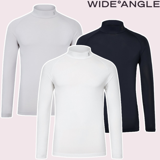 와이드앵글 남성 골프웨어 여름 긴팔 반목 냉감 스판 이너티 WMM25291