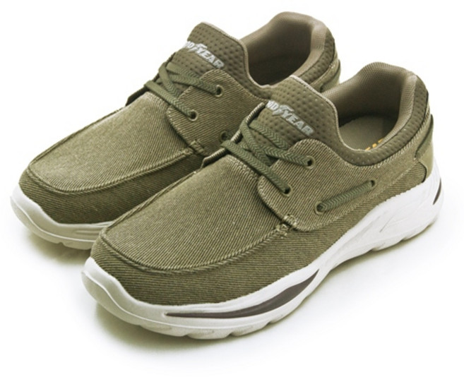 GOODYEAR固特異輕量休閒帆船健走鞋西雅圖SEATTLE系列 棕綠灰 舒適透氣健走鞋