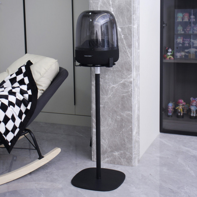 오라스튜디오 거치 인테리어 스탠드 수직 스피커 받침대 하만카돈 거치대 호환 글라스, 1_유리 2/3/4/5용 높이조절, 단일 모델