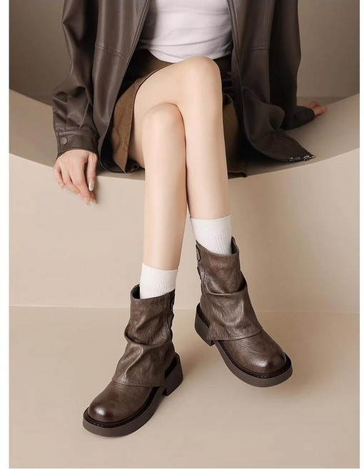 스타일닥터 여성 사계절 가벼운 컴포트 앵클 부츠 발편한 평캔줌