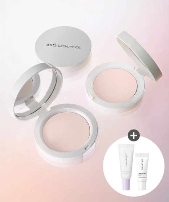 정샘물 JUNGSAEMMOOL 프로래스팅 피니쉬 파우더 팩트 프라이머5ml 스무딩베이스3ml JSM_BASE21 362273, 베어블러 - 쿠팡