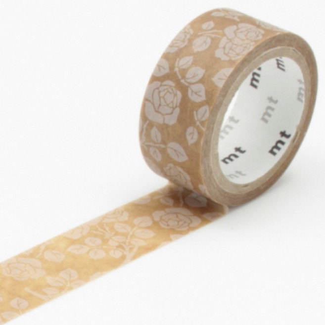 MT 마스킹테이프 WX1P01 하얀 장미 15mmx3M, 1개