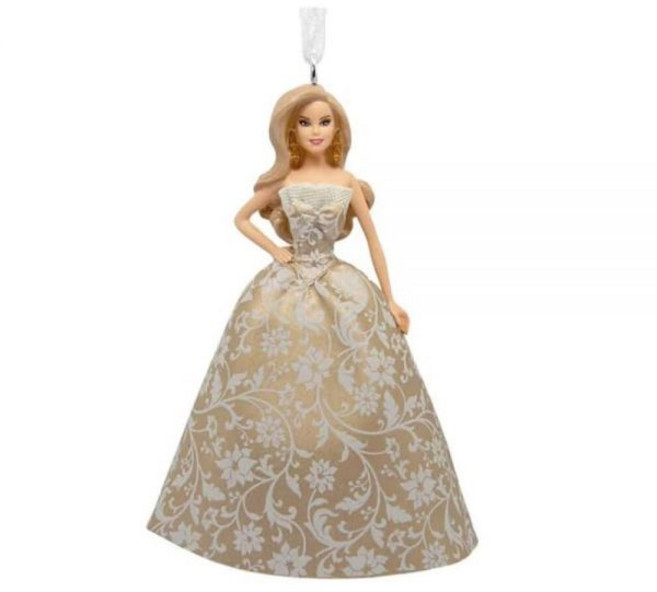 홀마크 마텔 홀리데이 바비 2025 크리스마스 장식 팬을 위한 선물, Hallmark Mattel 홀리데이 바비 2025 크, 1개