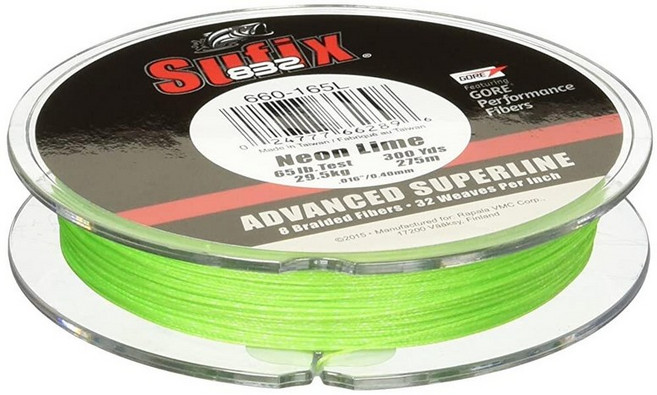 Sufix 832 브레이드 50 lbs 로우 비즈 그린 660-150G_178953, 멀티_178953
