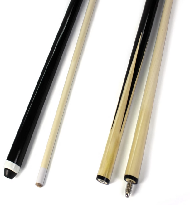 레인워크 당구 큐대 147cm 스틱 채 큣대 원목 성인용 연습, 화이트블랙혼합