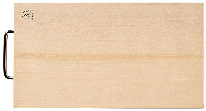 나무도마 우드 원목 양면 손잡이 플레이팅 플레이트 보드 햄락 미송, 1개, 단색