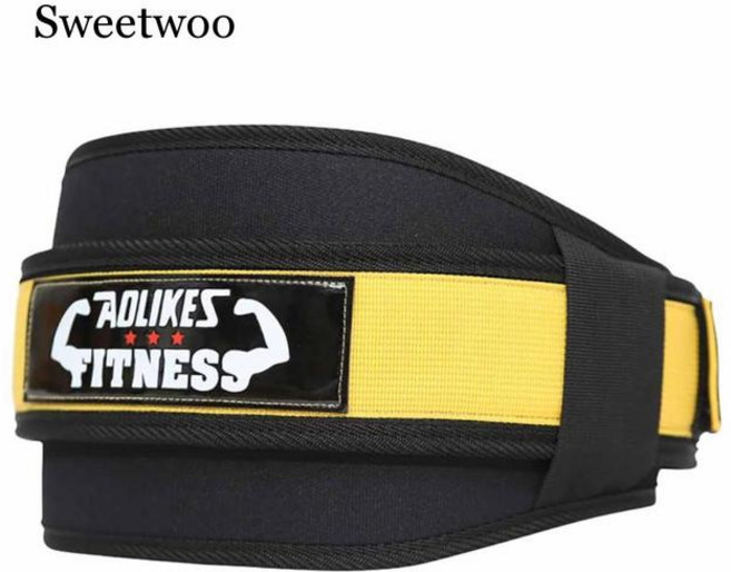 스쿼트 헬쓰 스포츠 역도 허리 지원 벨트 남성 안전 체육관 휘트니스 벨트 쪼그리고 앉는 바벨 아령 훈련, [01] Yellow, [02] L