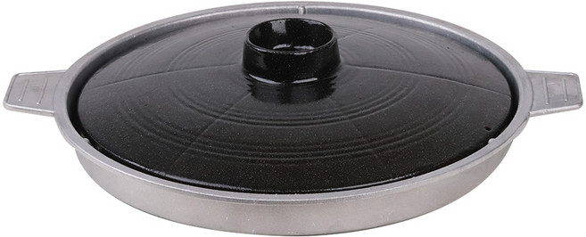 맥반석 코팅 솥뚜껑 삼겹살 고기 불판, 마늘, 1개, 30cm