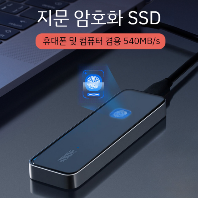 지문 USB 대용량 외장 SSD 하드 1테라 1tb 메모리, 지문 버전 500GB (지문 + 디지털암호화)