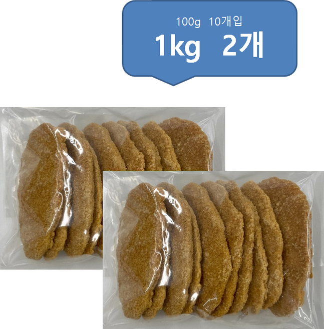 선진FS 국내산 닭가슴살로 만든 대만식 지파이 치킨까스, 1kg, 2개