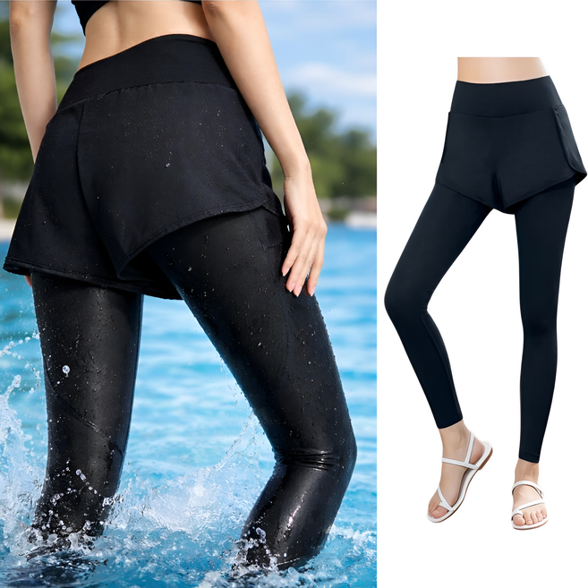 아데트 여성 비치웨어 래쉬가드 하의 워터 레깅스 팬츠
