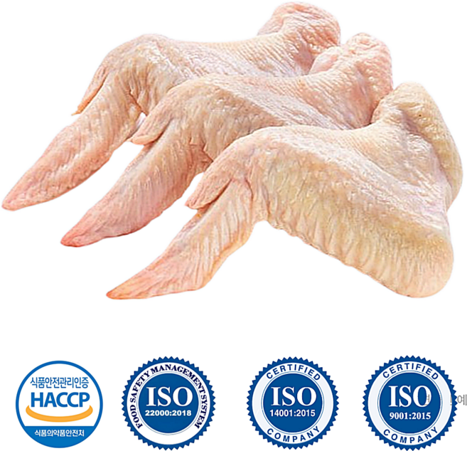 [도담들] 냉장 인제 청정 1등급 닭 통날개 ISO HACCP, 1개, 3kg