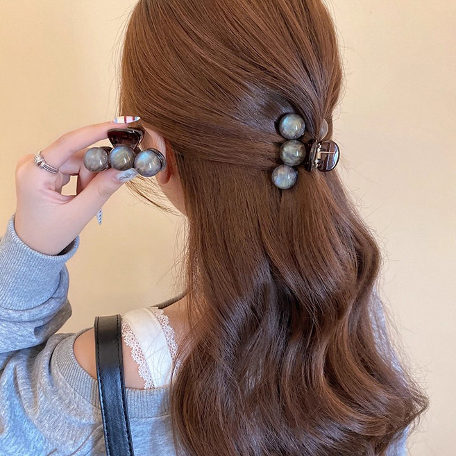 쑐뚀 오로라 무드 반머리 집게핀1+1