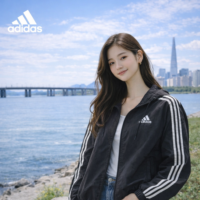 [정품] 아디다스 여성 바람막이 우븐 경량 윈드브레이커