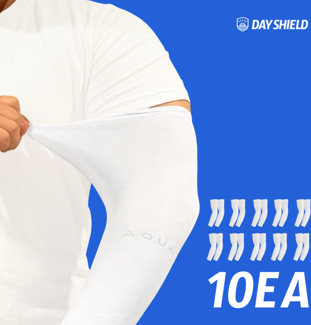 데이실드 아쿠아 쿨토시 10켤레 남녀공용 골프 스포츠 등산용, 화이트, 10개