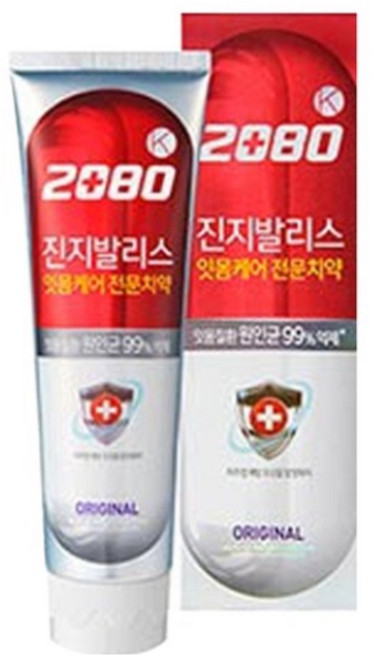 2080 잇몸 치약 오리지날 2580 치악 부부 학생 학교 가족 가정용, 120g, 1개