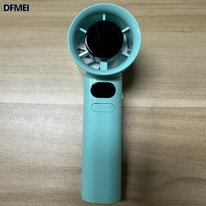 DFMEI M11迷你手持小風扇 usb充電數顯120檔渦輪高速暴力風扇, 見詳情, 綠色