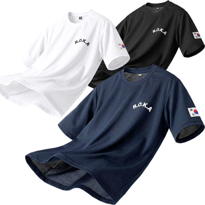 1+1 여름 티셔츠 군인 로카티 냉감 쿨링 기능성 빅사이즈 반팔티