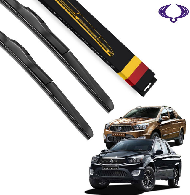 1+1 KGM 코란도 C 뷰티풀 리스펙 EV 전차종 와이퍼 호환 순정형 하이브리드 와이퍼블레이드, SW-코란도스포츠(12-18)550+450