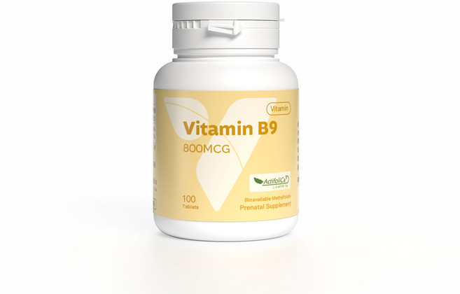 ActifolicA 維他命B9 800MCG 微晶型活性葉酸, 1個, 100錠