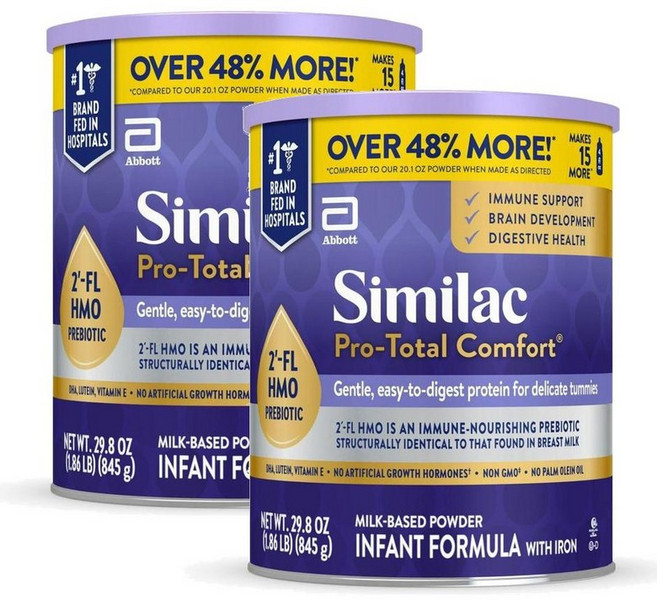 Similac 씨밀락 프로 토털 콤포트 유아 분유 845g, 2개