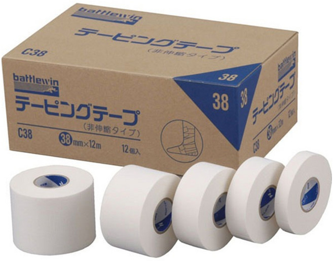 니찌반 배틀윈 테이프 주짓수 클라이밍 축구 발목 테이핑 1롤 38mm, 1개