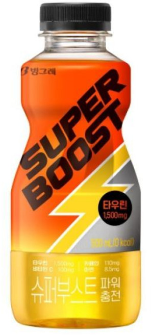 빙그레 슈퍼부스트 파워충전 에너지 음료, 500ml, 24개