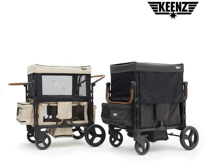 킨즈 무브2.0 4인용 유아 웨건 쌍둥이유모차 애견 반려동물 캠핑웨건 무브2 +사은품증정, 오트 베이지