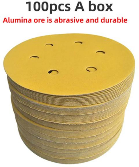 20pcs 6 "6 홀 건식 사포 150mm DiscSelf-접착 몰려들 그려진 자동 하드웨어 Woodware 샌딩 연마 80-600, 07 p120, 01 CHINA, 03 20 pcs