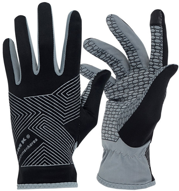 HMK 쿨링 웰 여름 쿨 장갑 스포츠 등산 장갑, 검정/M, 1개