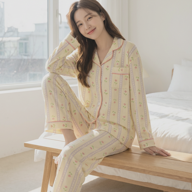 그로스엘 여성 잠옷세트 55-77사이즈 데일리 파자마