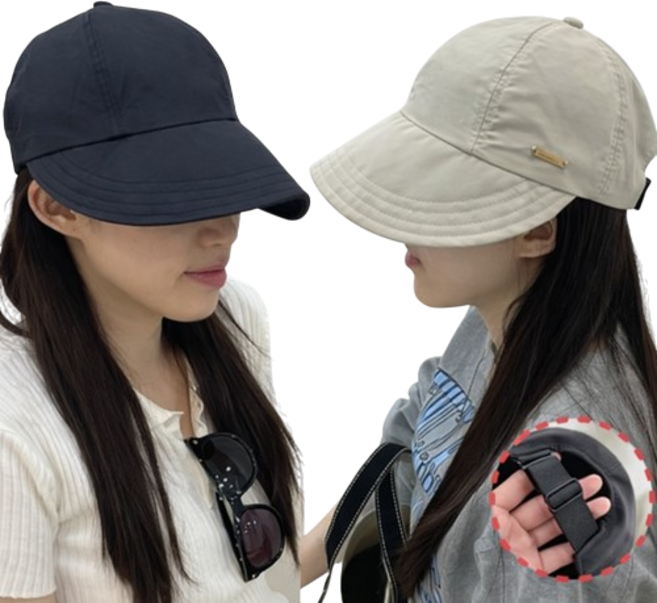 러블루 1+1 빅사이즈 스트랩 보넷 버킷햇 벙거지모자 자외선차단 썬캡모자