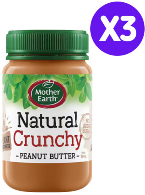 마더어스 뉴질랜드 땅콩버터 크런치 380gX3, 380g