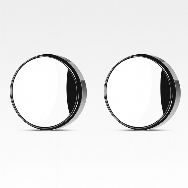 차량용 각도조절 사각지대 보조미러 2개 세트, 블랙