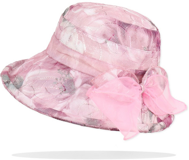 비토스 꽃 리본장식 망사 벙거지 여성 플라워 플로피햇 자외선 차단 모자 봄 여름 햇빛가리개 모자