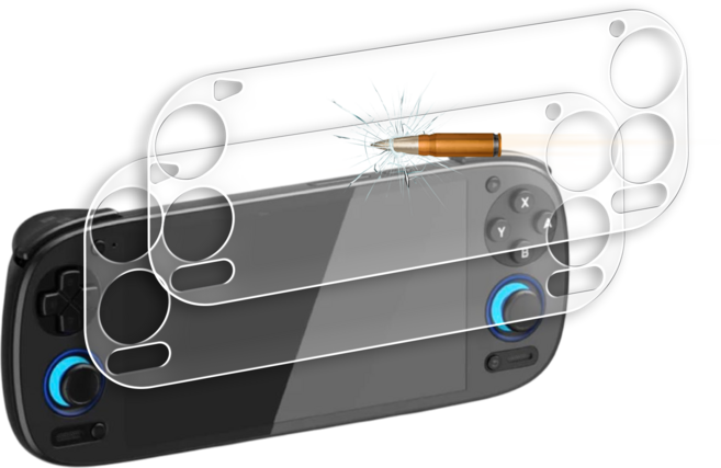 레트로이드 포켓 G2 액정강화 9H 풀커버 방탄유리 필름 2매, 2개, 투명