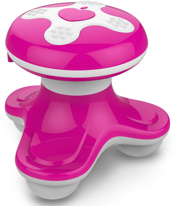 문어발 USB 미니 마사지기 건전지 호환 안마기, 레드